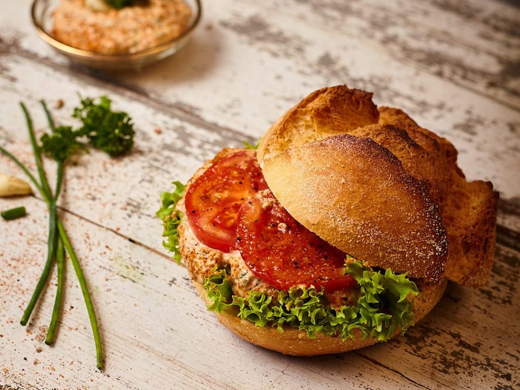 Hempies veganes belegtes Brötchen